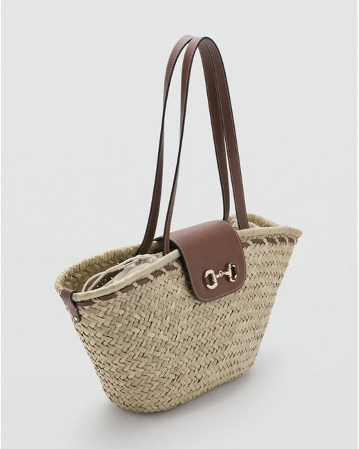 Mango Natural Fibre Shoulder Bag