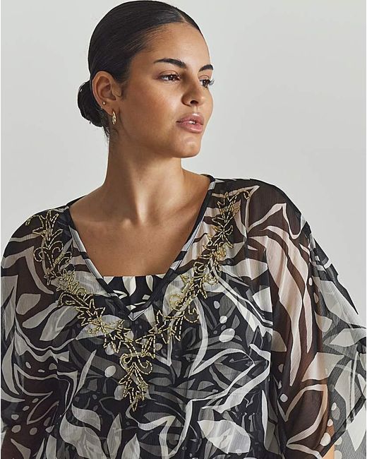 MAGISCULPT Gray Embellished Kaftan