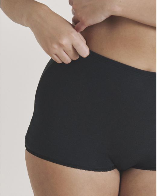 Pretty Secrets Black 4 Pack Comfort Short Knickers