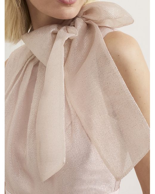 Phase Eight Pink Tie Neck Jumpsuit