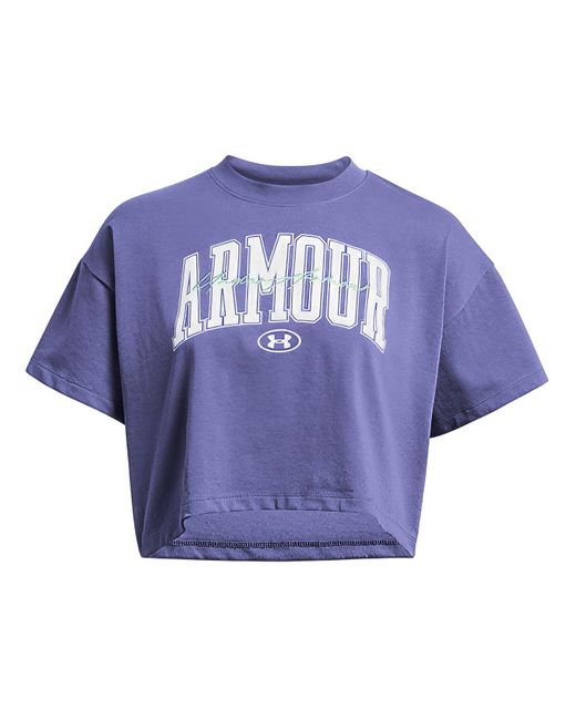 Under Armour Blue Hw Scripted Crop T-Shirt