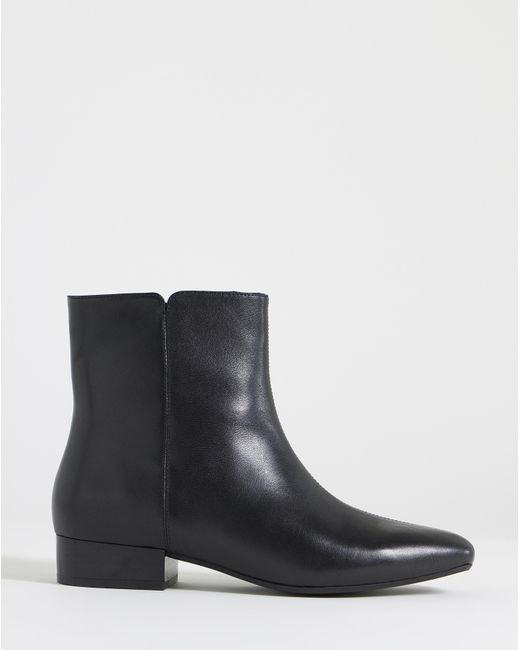 JD Williams Gray Leather Ankle Boots E Fit