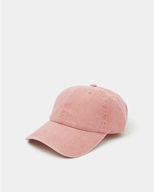 Accessorize Pink Merci Baseball Cap