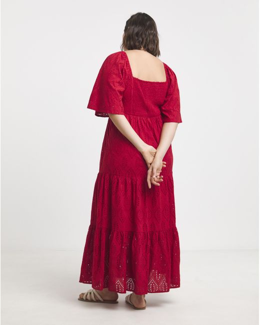 Simply Be Broderie Tiered Maxi Dress