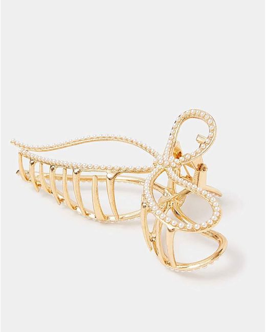 Accessorize Natural Bow Claw Clip