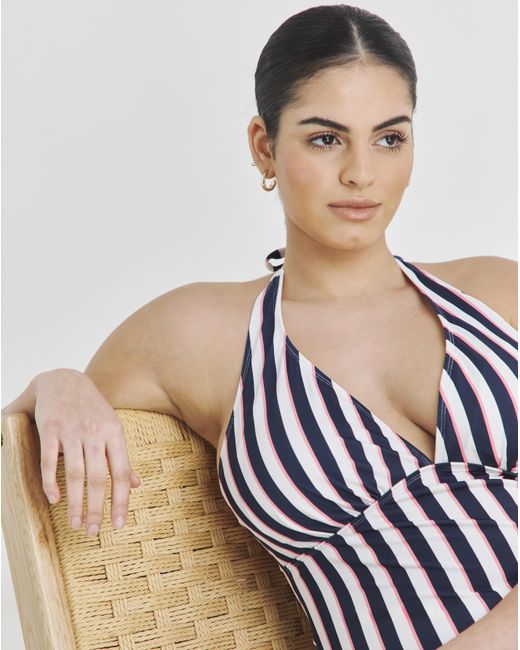 JD Williams Blue Value Halterneck Swimsuit