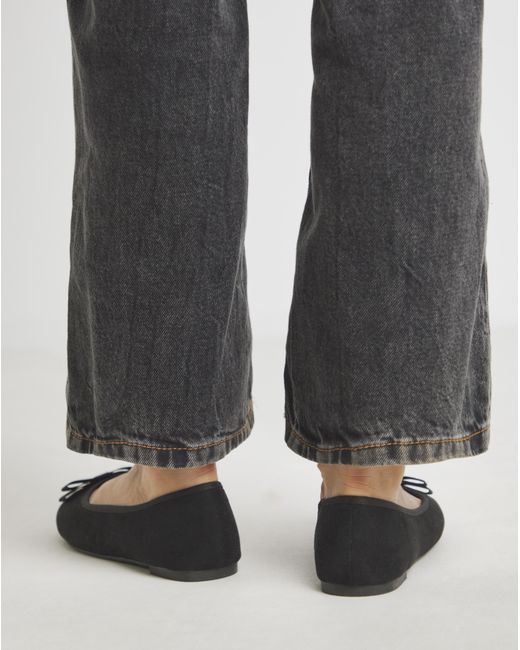 Simply Be Gray Classic Ballerina Bow Shoe Standard