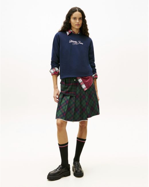 Tommy Hilfiger Blue Logo Crew Sweatshirt