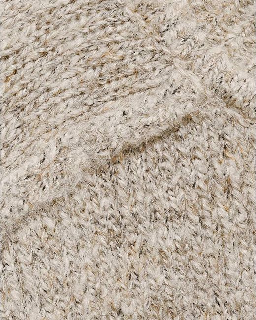Mango White Creme High Neck Sweater