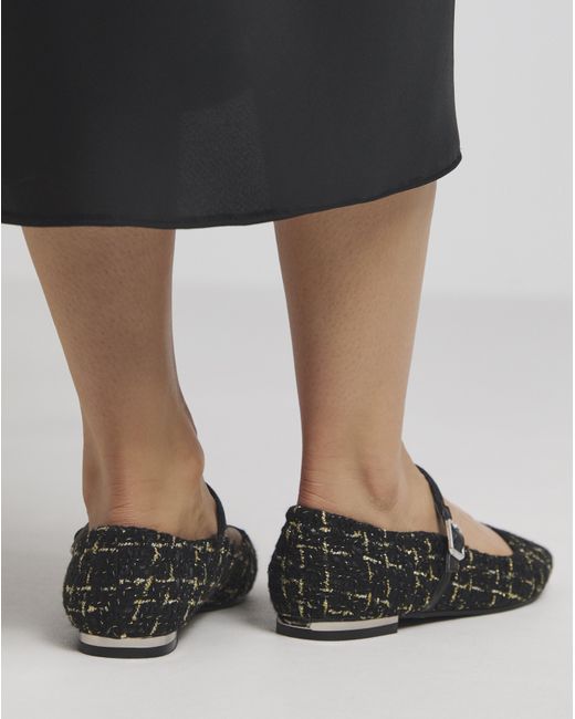 Simply Be Black Mary Jane Ballerina Shoes Wide Fit