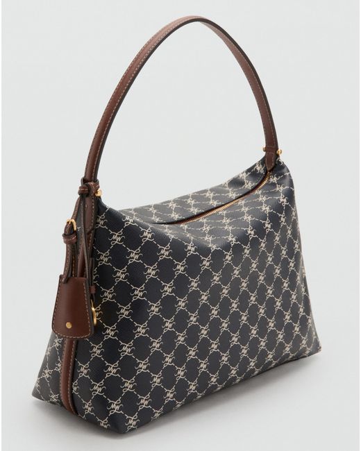 Mango Black Small Logo Shoulder Bag