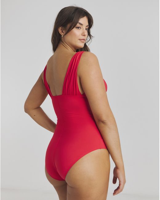 MAGISCULPT Red Full Contour Shaping Swimsuit