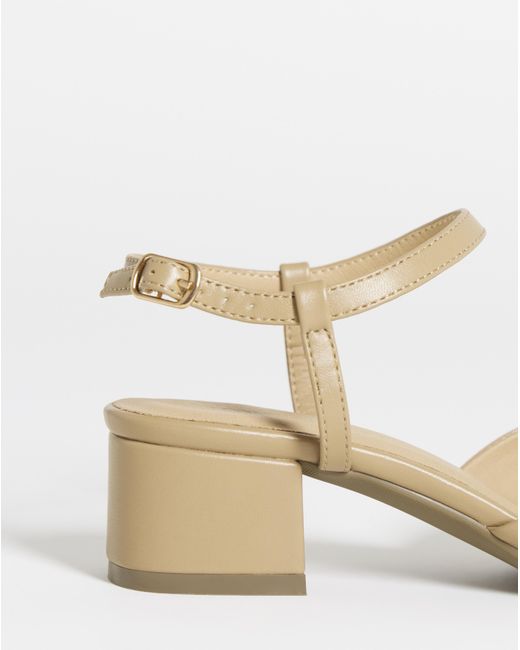 JD Williams Natural Two Part Heeled Shoes Wide