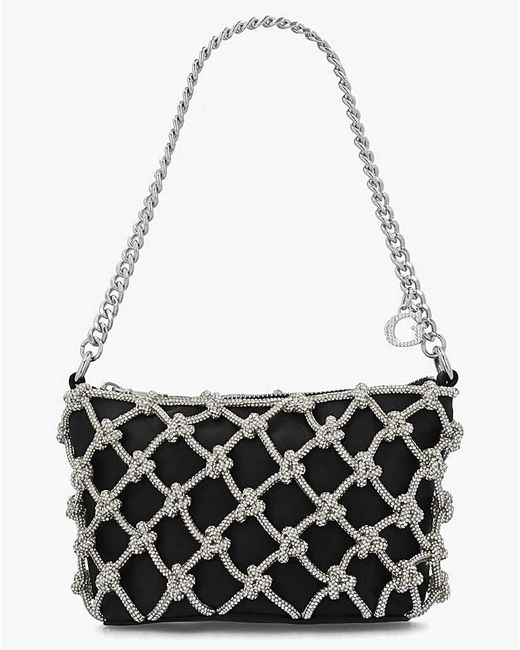 Guess Black Zalina Diamante Knot Shoulder Bag