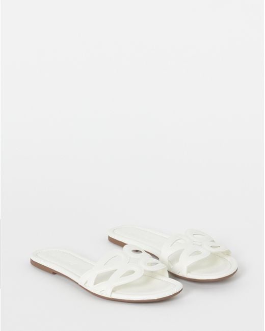 JD Williams Metallic Padded Loop Mule Sandal Wide