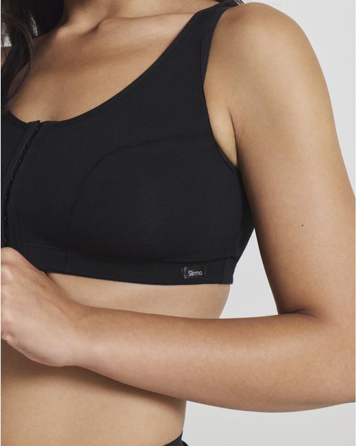 Slimma Black 2 Pack Front Fastening Bras Blk/Wht