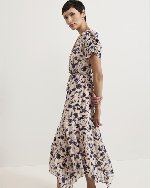 Phase Eight White Filcoupe Floral Dress
