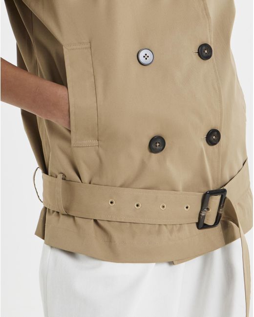 Simply Be Brown Dropped Waist Trench