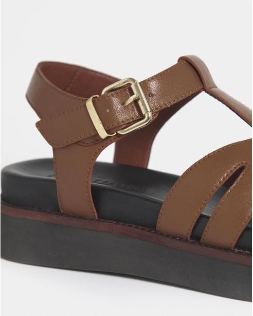 JD Williams Natural T Bar Fisherman Sandal Wide
