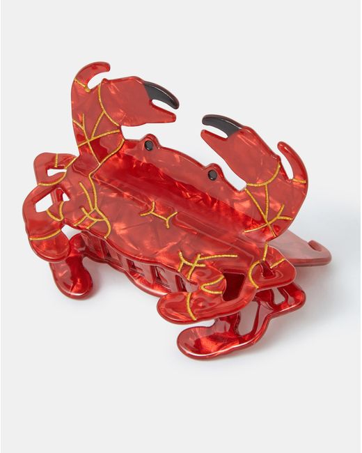 Accessorize Red Crab Claw Clip