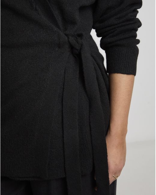 Simply Be Black Ballet Wrap Longline Cardigan