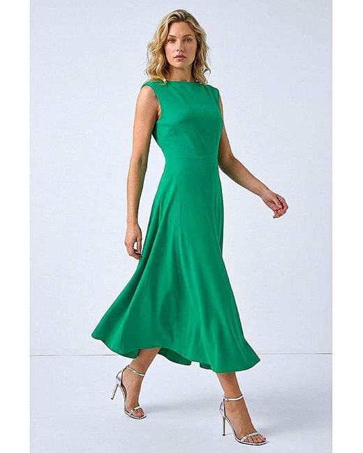Roman Green Roman Fit & Flare Midi Dress