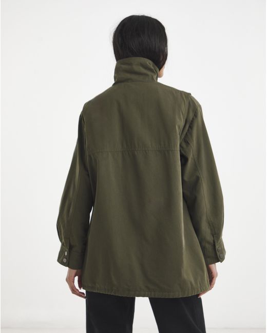 Simply Be Green Funnel Neck Jacket