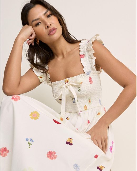 Nobody's Child Natural Christina Midi Dress