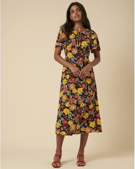 Nobody's Child Natural Agnes Floral Dress