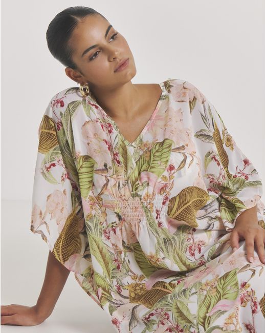 MAGISCULPT Metallic Maxi Beach Kaftan
