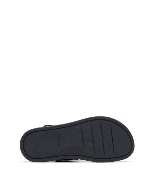 Clarks Blue Arwell Leather Sandal E Fit