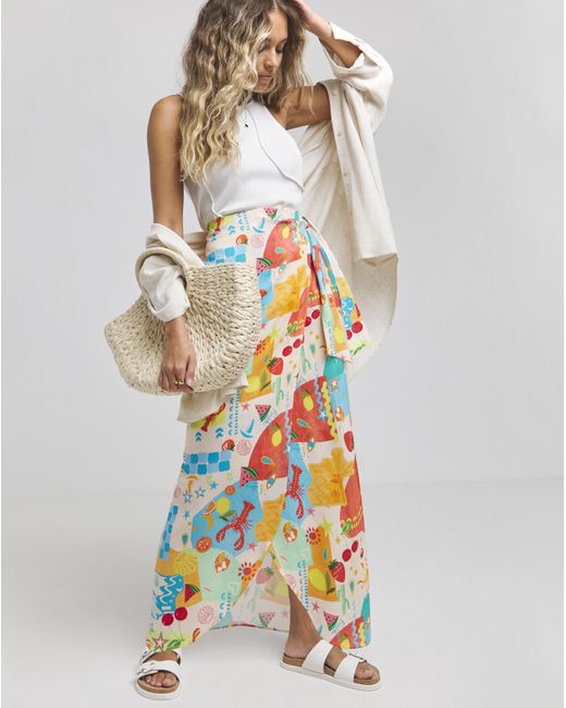 Simply Be White Wrap Midaxi Skirt