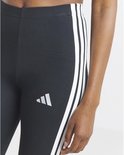 Adidas White Essentials 3 Stripes Leggings