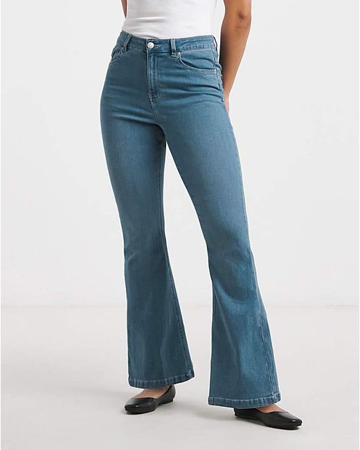 Simply Be Blue Flared Highwaist Super Stretch