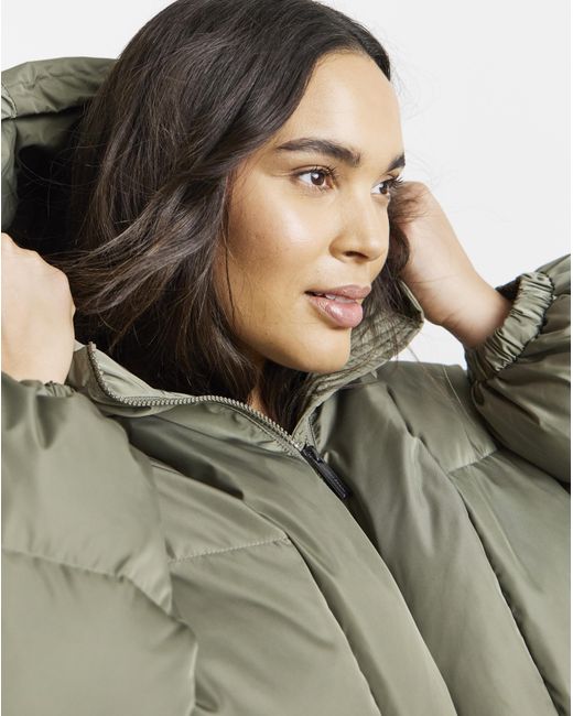 Native Youth Green Puffer Coat