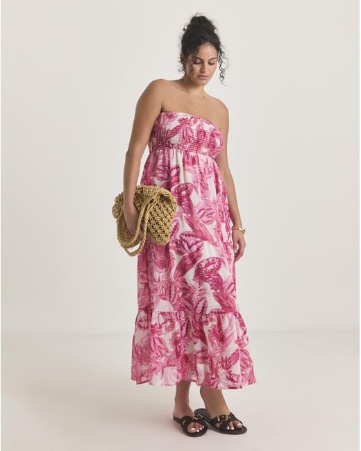 Figleaves Pink Fiji Tiered Beach Dress