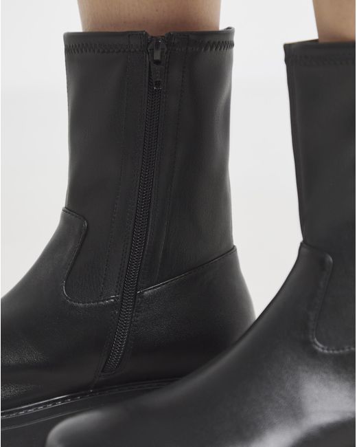 Simply Be Black Chunky Ankle Boot Wide