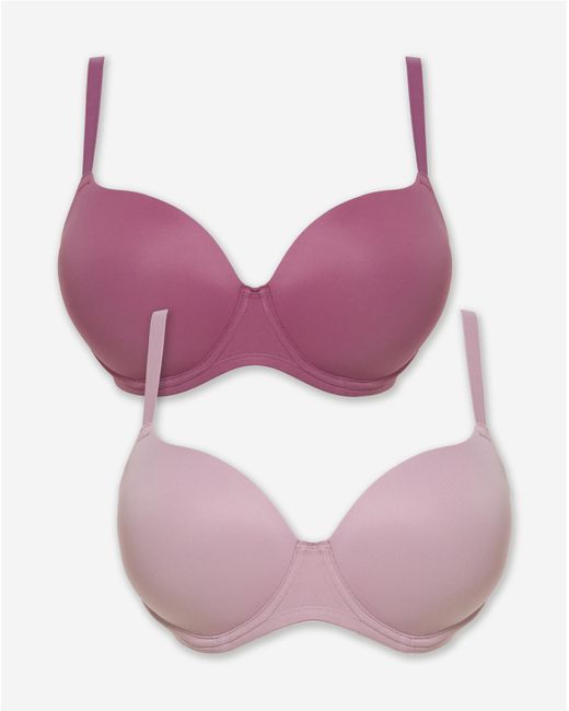 Pretty Secrets Pink 2 Pack Smoothing Microfibre T-Shirt Bras