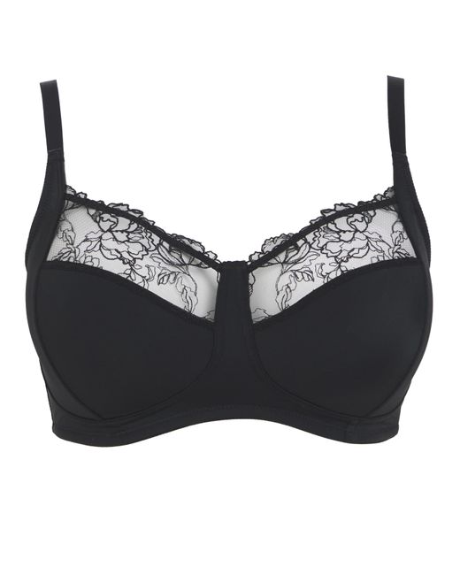 Pretty Secrets Black Rosalie Full Cup Non Wired Bra