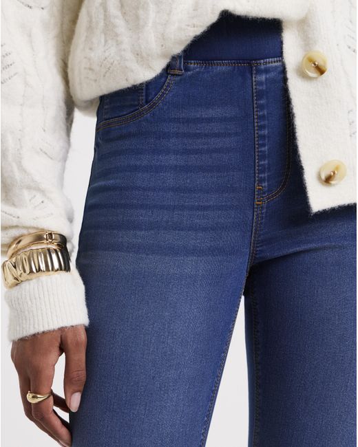Simply Be Blue Mid Capri Jegging