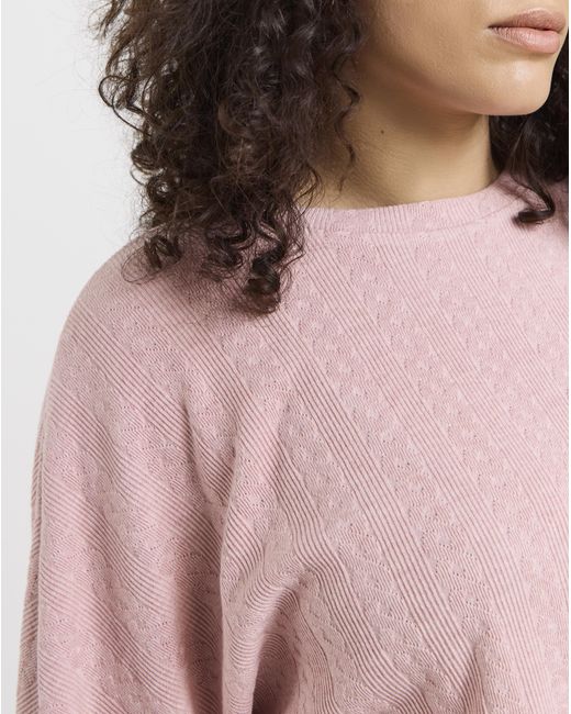 Pretty Secrets Pink Cable Knit Lounge Set