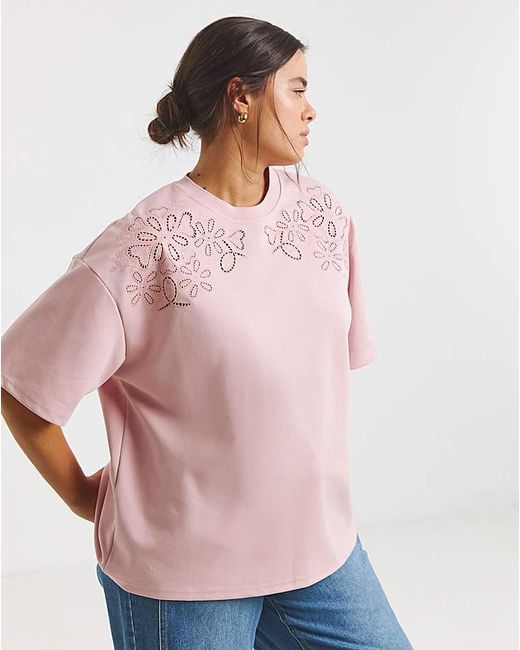 Simply Be Pink Cut Work Top