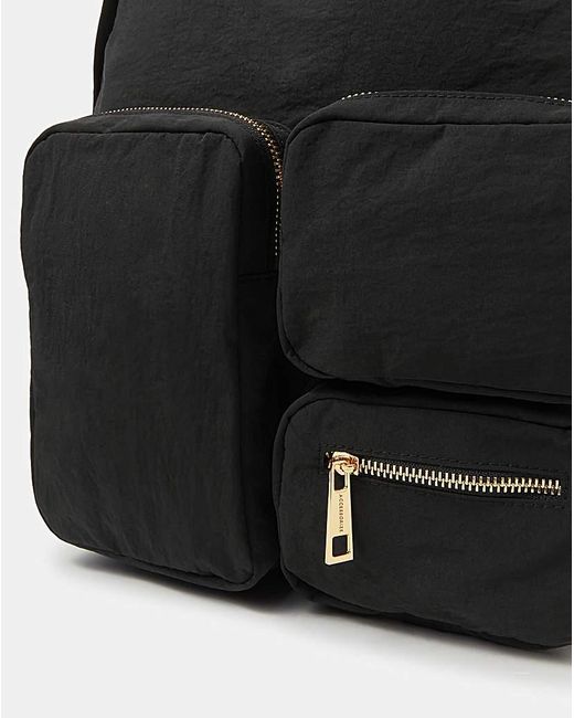Accessorize Black Multi-Pocket Nylon Backpack