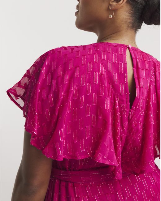 Joanna Hope Pink Dobby Maxi Dress