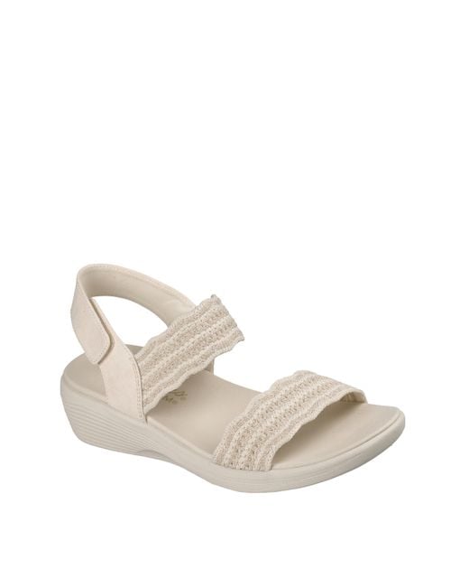 Skechers Natural Arya Glitter Standard Sandals