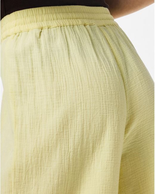 Pieces Green Sastina High Waist Wide Trousers