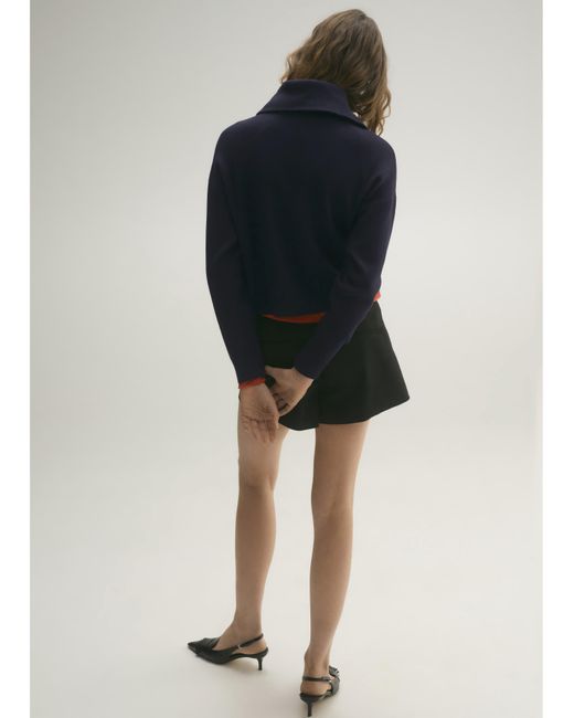 Mango Blue Latitas Zip Up Sweater