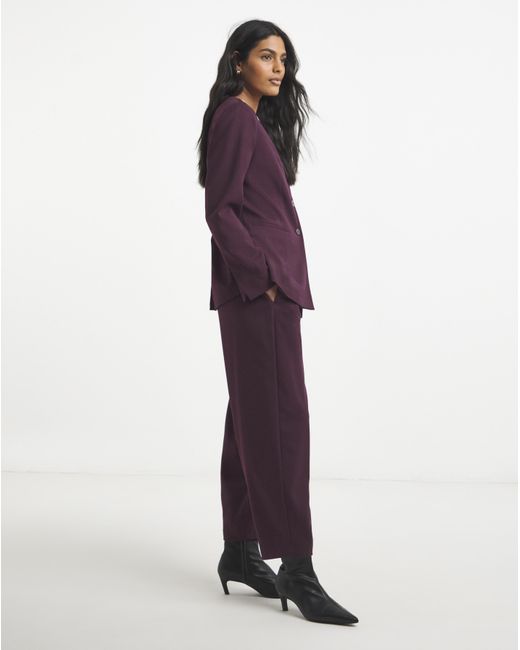 Simply Be Purple Collarless Blazer