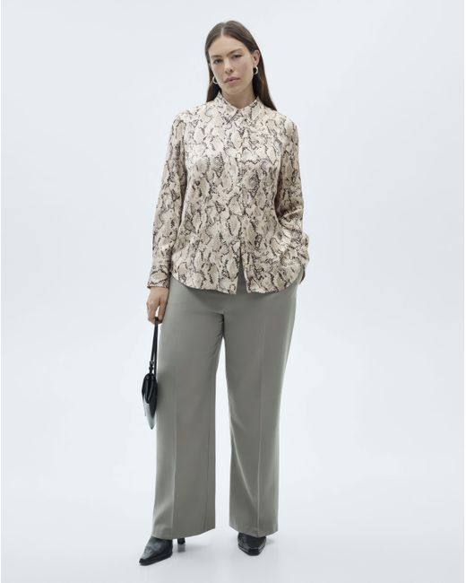 Mango Natural Ideale Snake Print Shirt
