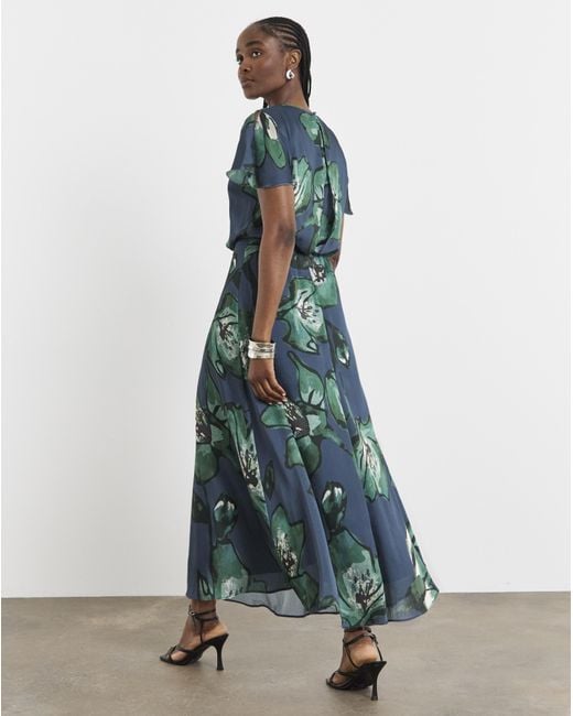 Joanna Hope Green Split Sleeve Maxi Dress